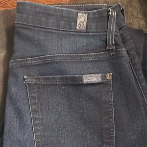 7 for all mankind dark wash high waist skinny jean